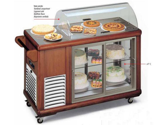 Carrello refrigerato per dolci Carrellino 250 Tecfrigo